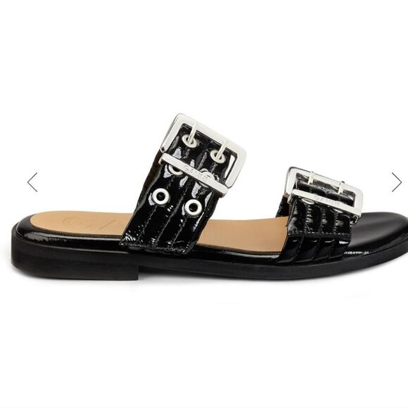 BRAND NEW BRAND NEW GIASONE BUCKLE TWO-STRAP SANDALS - Picture 5 of 15